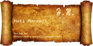 Hati Marcell névjegykártya